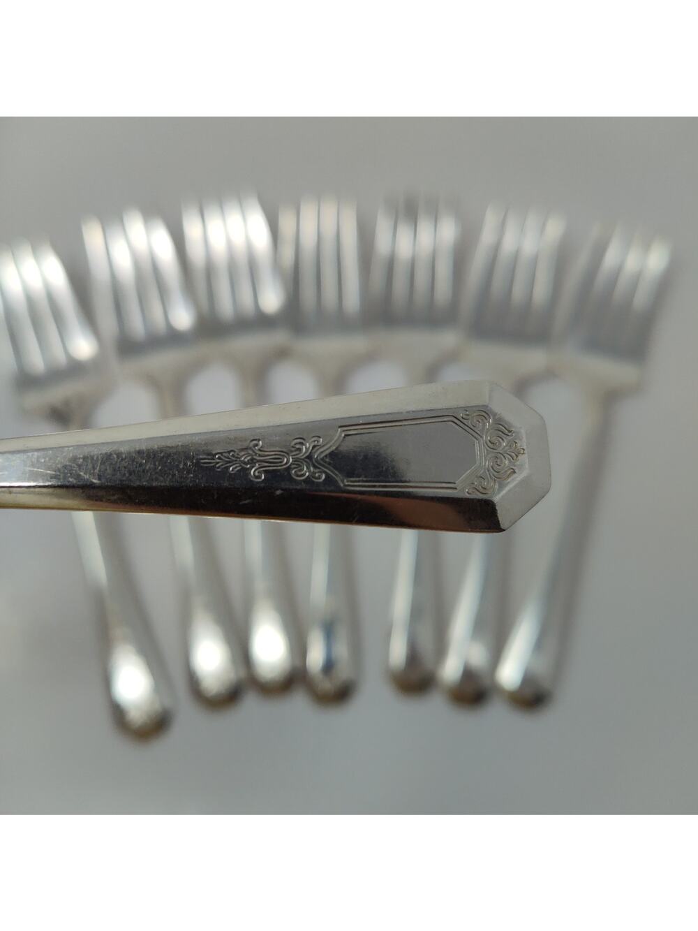 8X SF Rogers IS Silverplate 1920 La France Salad Forks Flatware